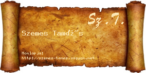 Szemes Tamás névjegykártya
